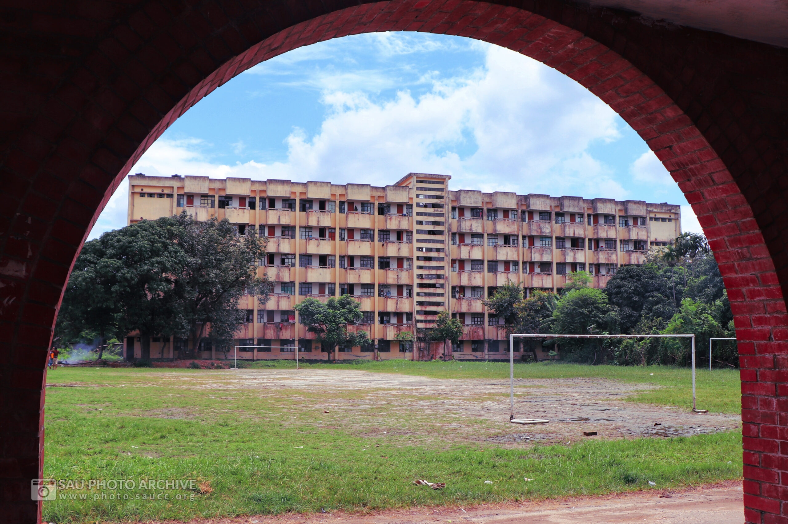 An Architectural photo is captured by Md. Nazmus Sakib Anik at Sher-e-Bangla Agricultural University titled One Hall to Another