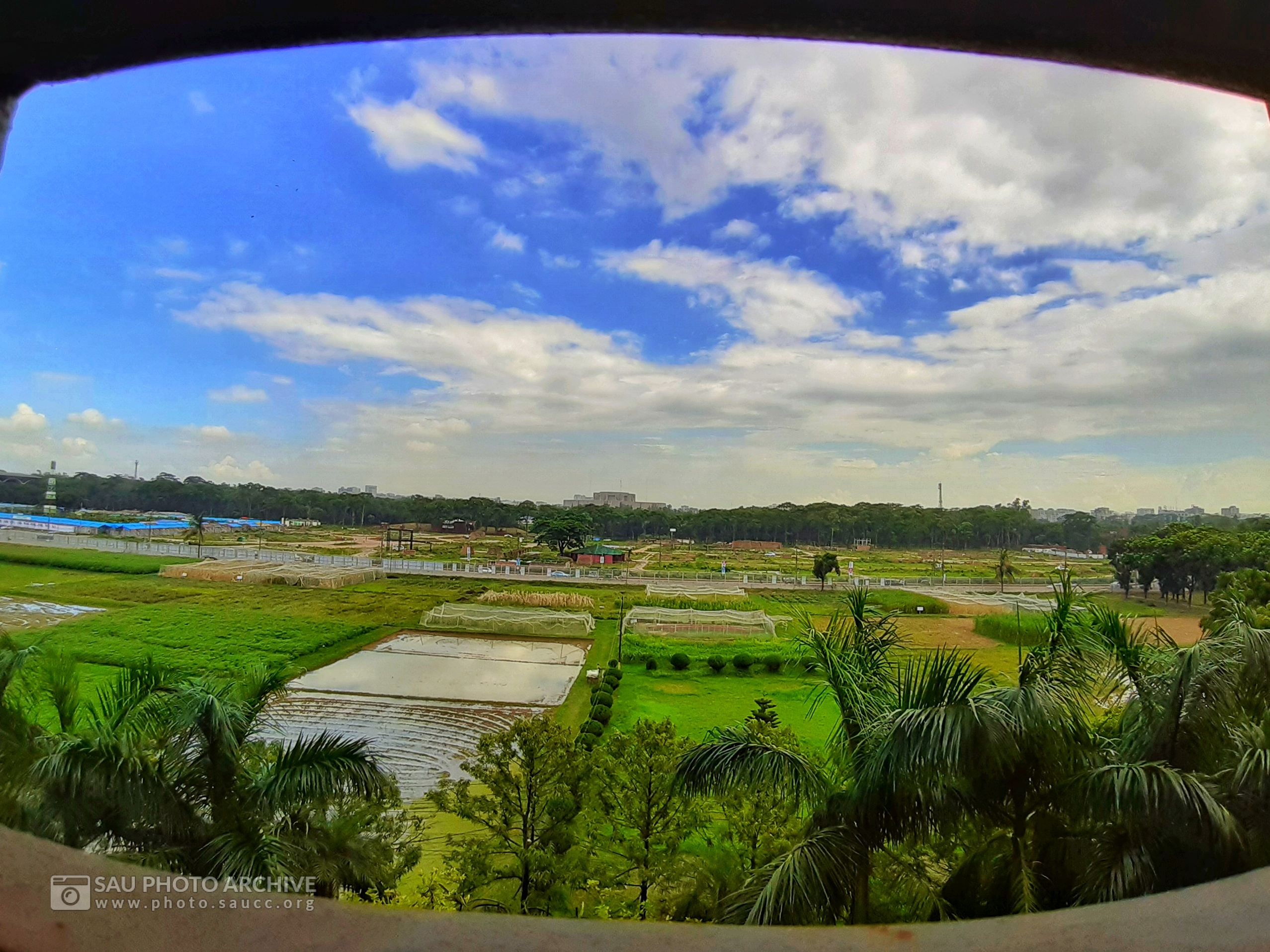 A Landscape photo is captured by Rizve Ahmed Nipun at Sher-e-Bangla Agricultural University titled Beauty of research field..